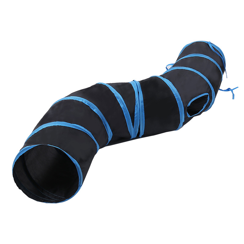 Suministros para mascotas Amazon nuevo Negro S-tipo gato Túnel de juguete auto-Hola gato de juguete plegable gato túnel