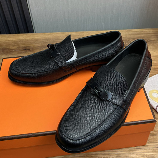 Men's fashionable comfortable casual leather loafers English style