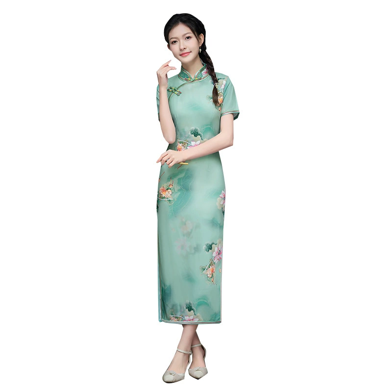 Чонсанама? (Cheongsam) платье, свежая лёгкая юбка, стиль высокого качества, китайский стиль