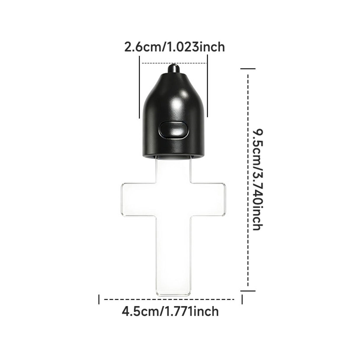 Cross-Border Popular Car Dashboard Cross-Shaped Ambient Light, Dual-Color Decorative Led Display Light, Blessing Protection