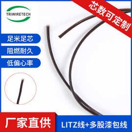 17AWG160根0.10漆包线+三层绝缘ETFELitz线利兹线多股灰色高耐温