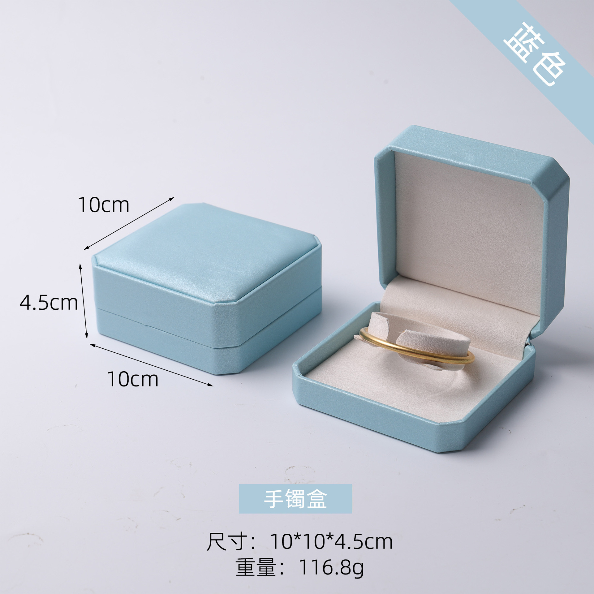 Caja de embalaje de joyería de ocho ángulos, caja de anillo de diamante de lujo brillante, nueva caja de collar de joyería de perlas