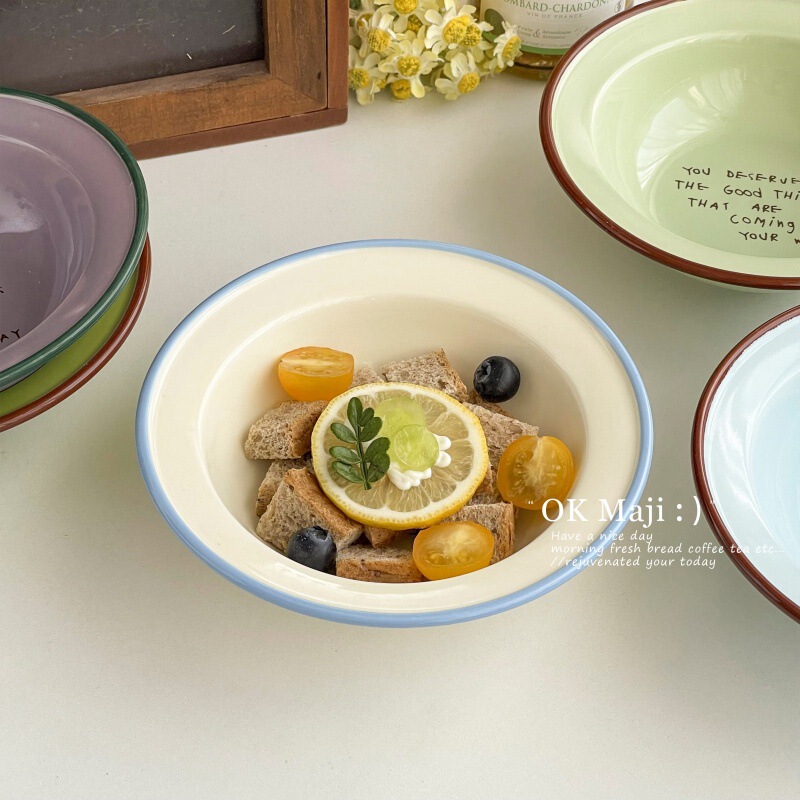 Oatmeal Yogurt Bowl Ins Style Popular Dessert Bowl Accessible Luxury High-End Good-Looking Breakfast Bowl Ceramic Sugar Water Straw Hat Bowl Oatmeal Yogurt Bowl Ins Style Popular Dessert Bowl Accessible Luxury High-End Good-Looking Breakfast Bowl Ceramic Sugar Water Straw Hat Bowl