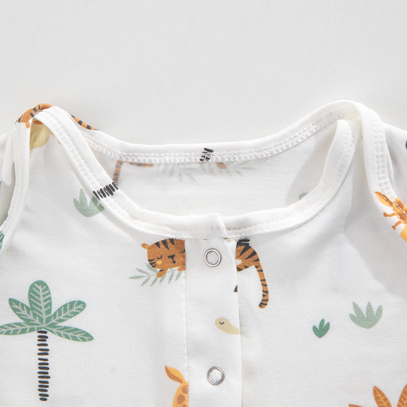 Cool antibacterial bebé de manga corta ropa de verano ropa modal hombres y mujeres bebé europeo y americano mameluco del comercio exterior