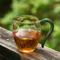 The same model Yiran Heqi Cup Glass Glitter Handle Filter Tea Sea Heat-resistant Thick Tea Division Set Gongfu Tea Set