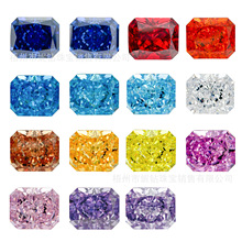 5*7-10*14mm长倒冰花切批发 梧州宝石 5A小八角锆石