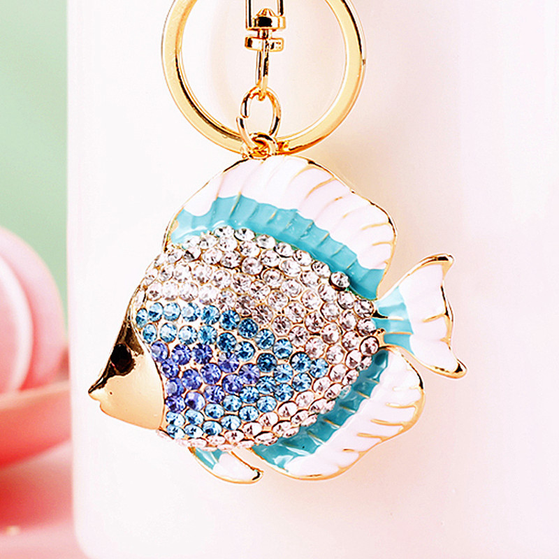 49g Weight Lobster Trigger Clasp Closure Clasp Closure Type Rhinestones Inlay Material Keychain Classification 1 Piece Quantity Daily Occasion Zinc alloy Material Fish Pattern Unisex Gender Plating, Diamond Design Cute Style 1 Piece Cute Fish Zinc Alloy Plating Diamond Rhinestones Unisex Lobster Trigger Clasp Closure Keychain 6