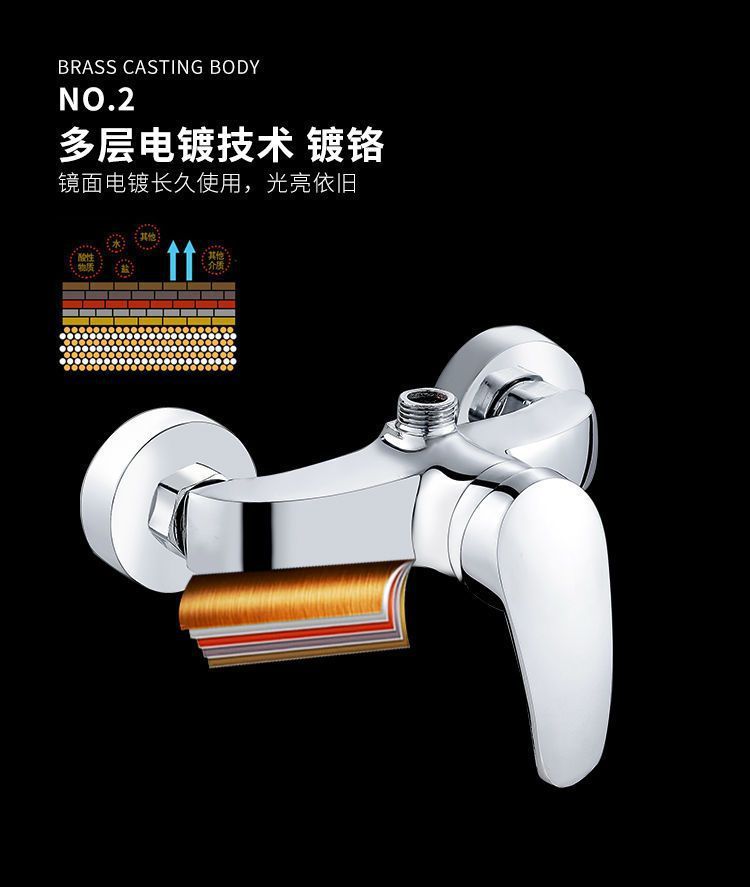 Thickened faucet, household engineering, school solar mixing valve, bathroom, gym, bathhouse, two-in-one shower faucet Application Scenario
