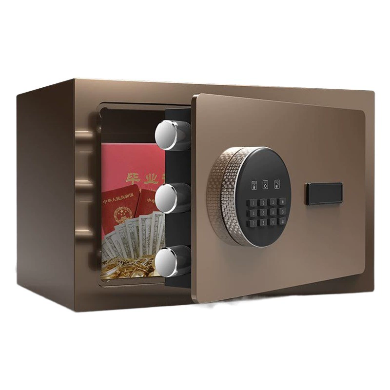Безопасный дом 20 см Противоугонный электронный пароль с отпечатками пальцев Мини-небольшой офис Отель Экспорт Весь стальной Сейф