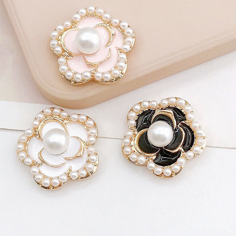 珠为饰品新款花朵小香风珍珠花diy饰品配件手机壳美容贴钻材料女