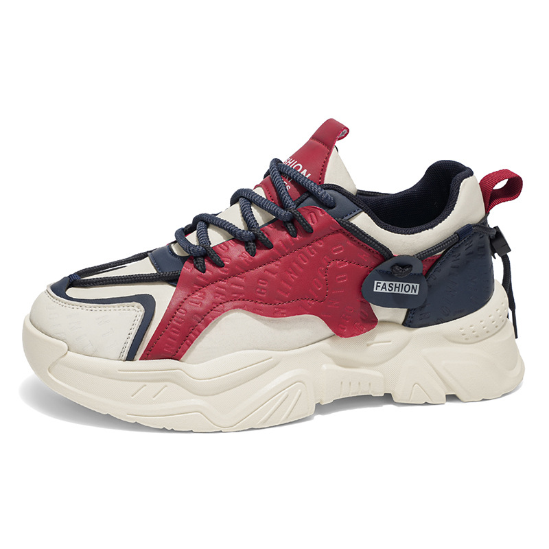 Zapatos de papá zapatos de hombre 2026 primavera nuevos zapatos de moda transpirables de moda para hombres zapatos deportivos casuales con suela gruesa aumentada