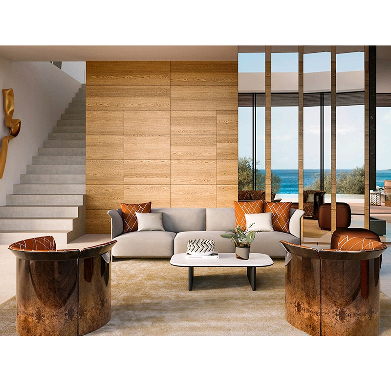 European Italian Bentley modern sofa set for large households corner sofa villa full set of furniture