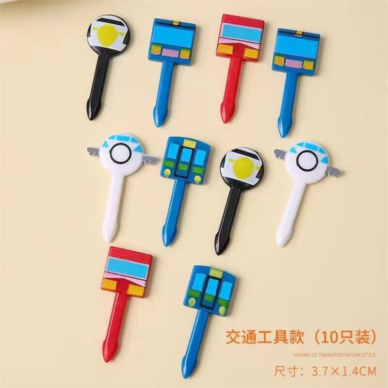 Japón hogar dibujos animados horquilla de fruta creativa para niños animales lindos horquilla de fruta de plástico set Bento stick