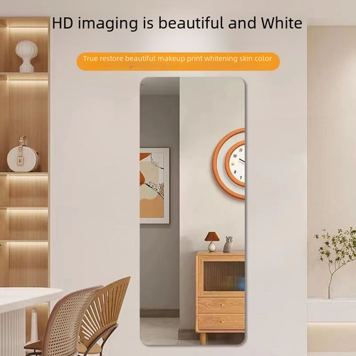 Full-body mirror adhesive wall-mounted soft mirror, dressing mirror self-adhesive home use, fitting mirror for bedroom, high-definition acrylic mirror