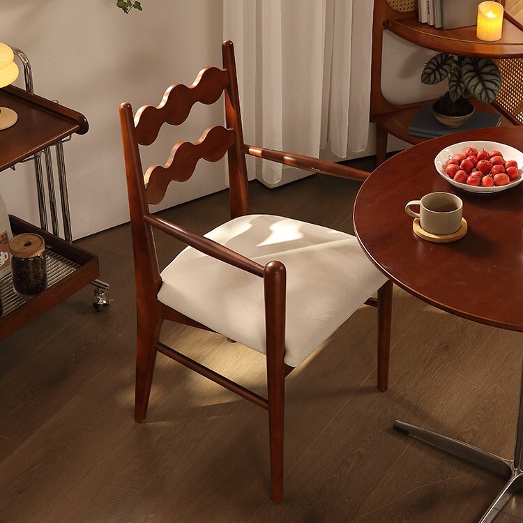 Medieval Style French Solid Wood Backrest Chair Desk Soft Dining Chair American Retro Home High-End Design Medieval Style French Solid Wood Backrest Chair Desk Soft Dining Chair American Retro Home High-End Design