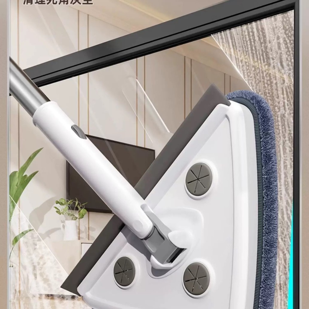 Limpie el artefacto de vidrio nuevo trapeador triangular doméstico techo limpio armario pared superficie limpia artefacto de limpieza un arrastrar