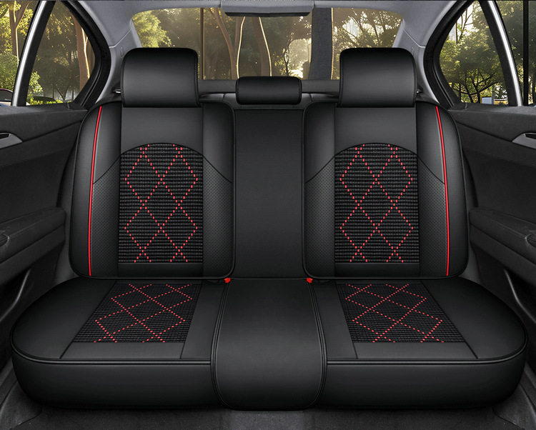 New car seat covers, breathable ice silk material, full-coverage design, suitable for sports cars, universal for drivers, and designed for use in vehicles