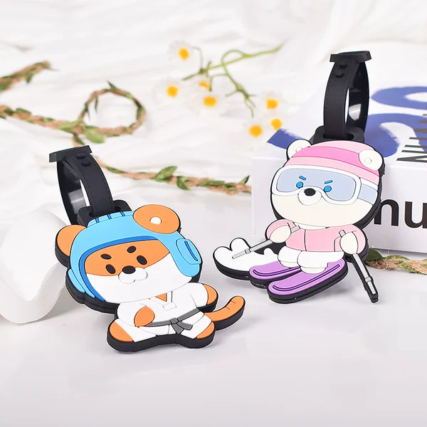 Pvc Soft Rubber Luggage Tags Custom-Made Anime Travel Dark Blue Silicone 3D Tags Wholesale Luggage Tag Customization