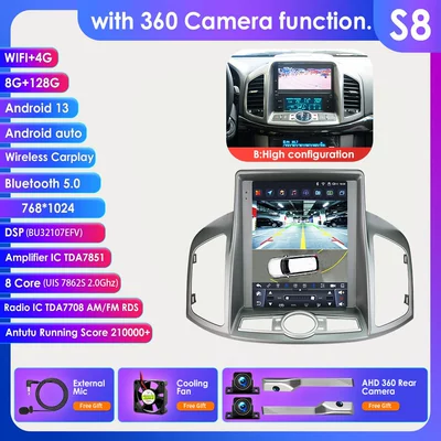 DVD Navigation – Gps Smart Car Navigation - model-b-with-360-camera-8128g-wifi4g-lte-version-7862-carplay-eight-core-97inch-suitable-for-11-17-chevrolet-captiva