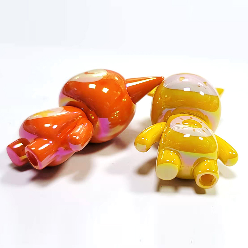 七彩电镀加工玩具公仔盲盒摆件水果缤纷萌粒电镀炫彩表面镀膜处理