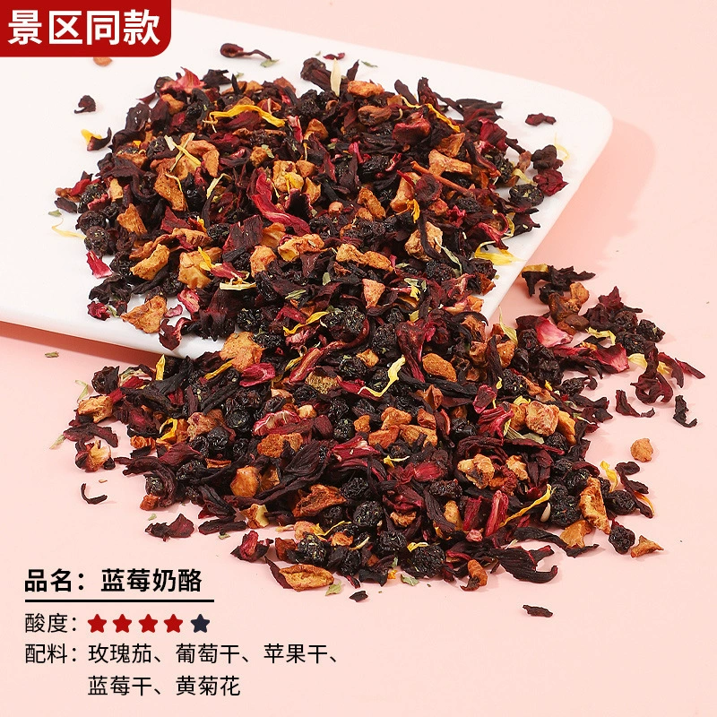 Fruit tea, flavored tea contains rose