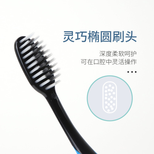 Bamboo Charcoal Soft Bristle Toothbrush, Small Doctor Adult Couple Single Piece High-End Hotel Household Genuine Wholesale Gum Protection