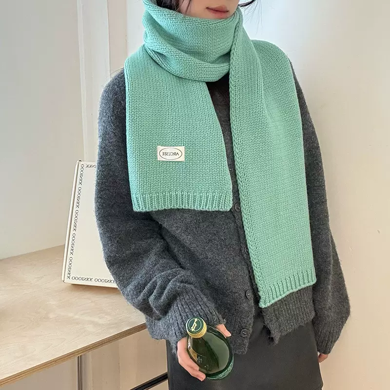 高级感加厚保暖防寒情侣围脖INS风披肩韩秋冬百搭纯色羊毛围巾女