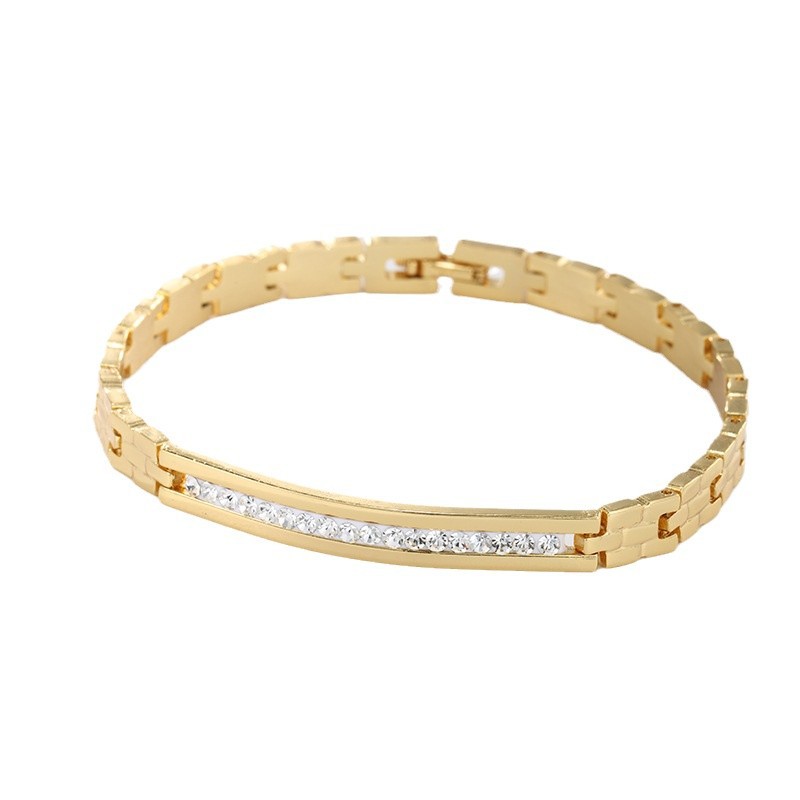 Xuping joyería de moda trapezoidal diamantes pulsera de aleación de cobre comercio exterior personalidad punk alta sensación joyería al por mayor mujeres