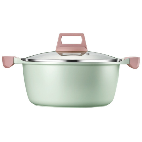 Shining high-quality kitchen induction cooker soup pot, soup stock, non-stick pot, household double-ear wheat rice stone soup pot