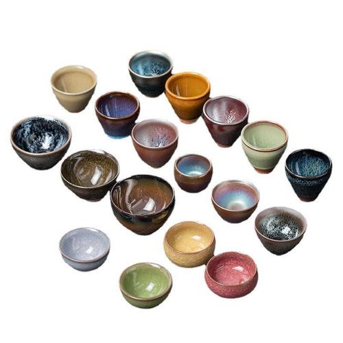 Jianyang Jianzhan Ceramic Glaze Transformation Oil Drop Natural Iron Body Host Cup Gongfu Tea Cup Tea Tasting Cup Tea Set Tea Bowl Tea Vessel