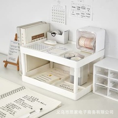 Pure white multi-layer desktop storage rack kitchen plastic organizer bathroom countertop cosmetics storage rack storage rack