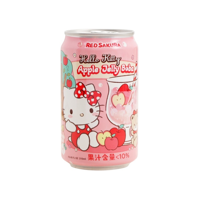 台湾紅桜 サンリオ kt 猫 ハローキティ ハローキティ アップル グレープ アロエベラ ポッピング ビーズ ジュース ドリンク|undefined
