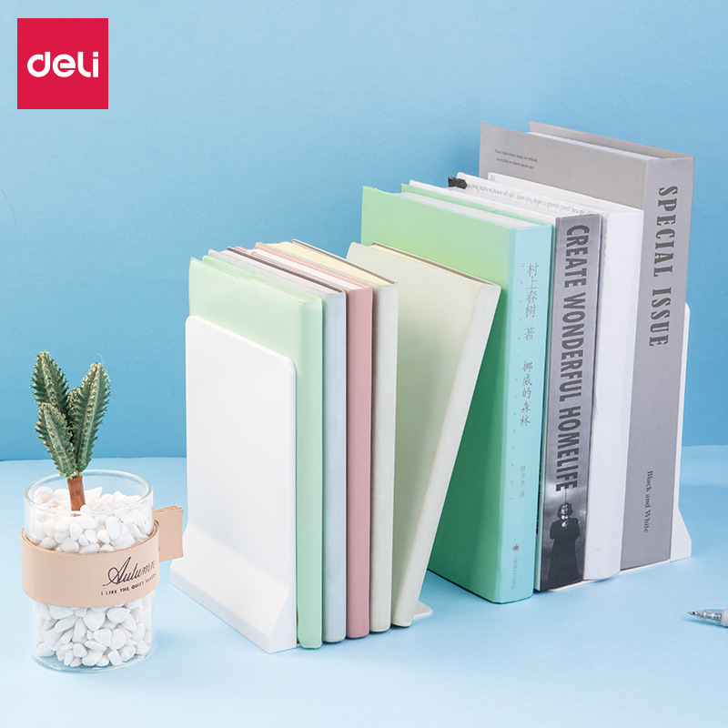 Deli / Delikie escritorio de almacenamiento estante de libros plegable de escritorio de estudiantes estante de libros portátil grosor plegable