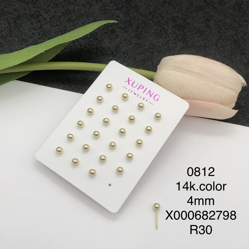 Plated 14k color-glossy 4mm pair