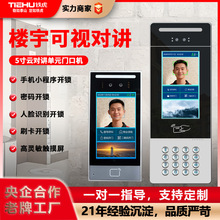可视云对讲楼宇可视对讲门禁系统人脸识别小区办公楼智能云免布线