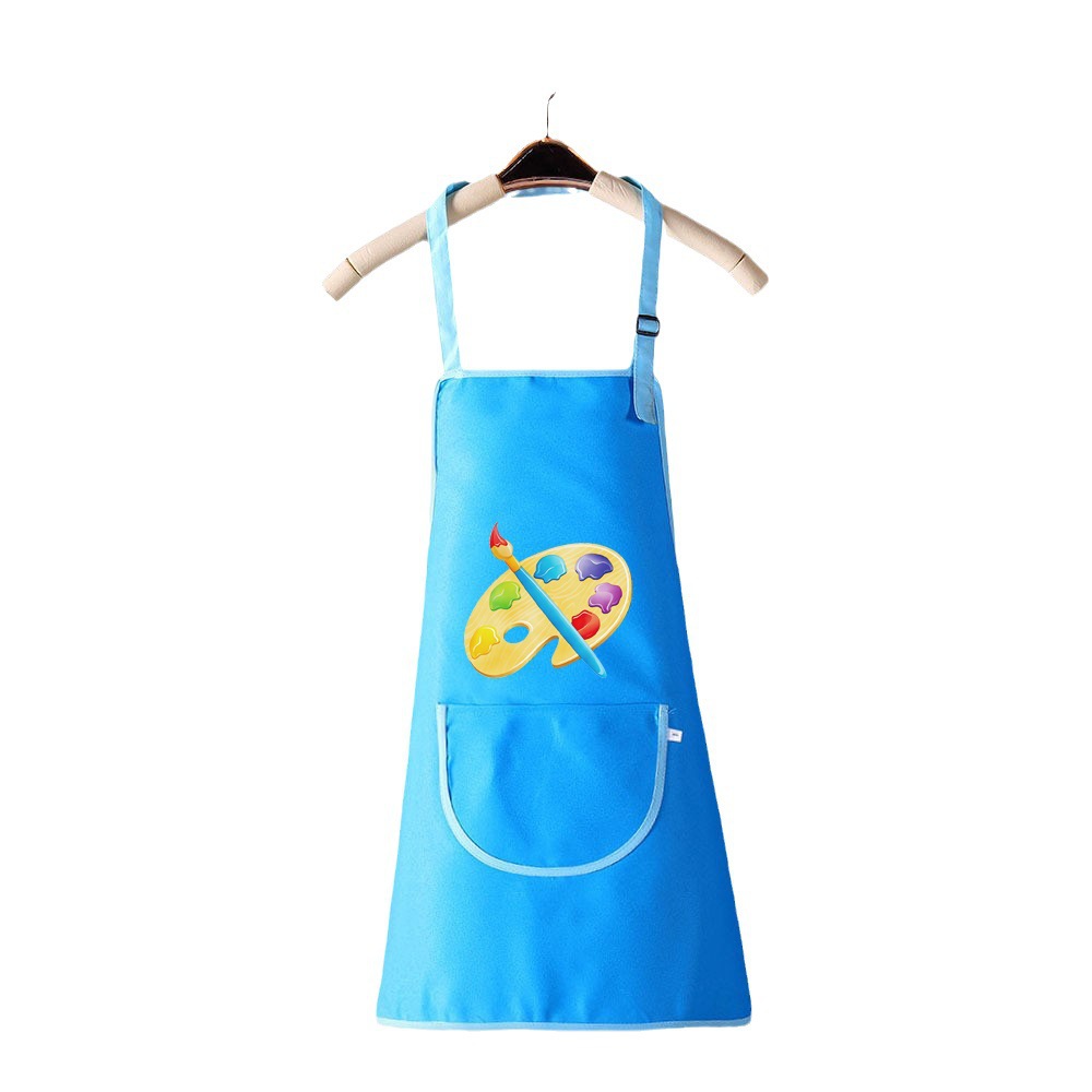 Pintura impermeable al por mayor para niños, jardín de infantes, impresión delantal, pintura infantil, abrigo de arte, bib