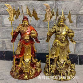 厂家批发全纯铜武财神九龙关公铜像拖宝关二爷关羽家居店铺摆件