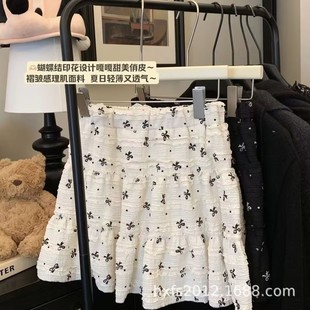 �����Yӡ���ٽz�U�հ���ȹŮ�b�ļ��p�g����ȹ��ȹ���L45cm�o���r