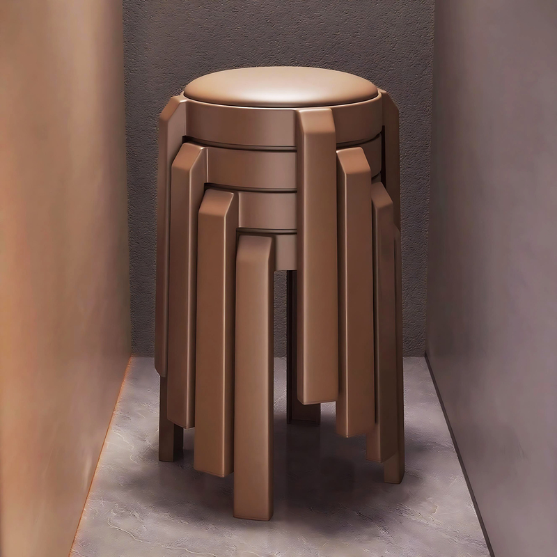 Plastic Stool Soft-Packed Round Stool Dining Chair Stackable Dining Table Stool Home Chair Windmill Stool Guest Spare Dining Table and Chairs