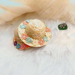 寵物遮陽草帽春夏季可愛花朵裝飾帽貓咪狗狗拍照布偶英短泰迪比熊