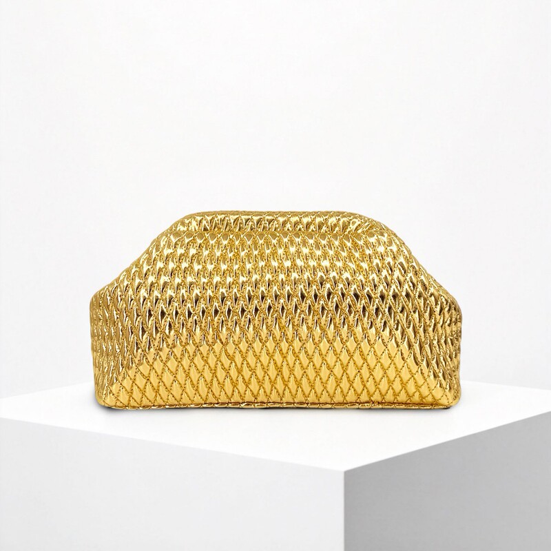 Cross-Border New Golden Light Luxury Evening Bag Women's Clutch Bag Wallet Elegant Temperament Luxury High-End Dress Bag