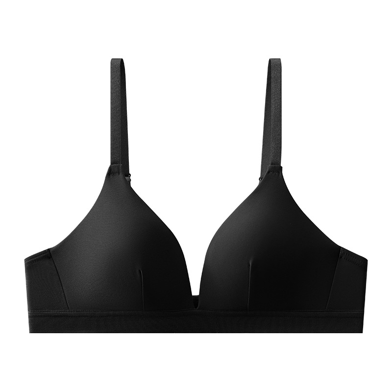 Transfronterizos grandes pechos pequeños delgados ropa interior transpirable sexy pechos pequeños reunidos en una sola pieza sin anillo de acero sujetador al por mayor