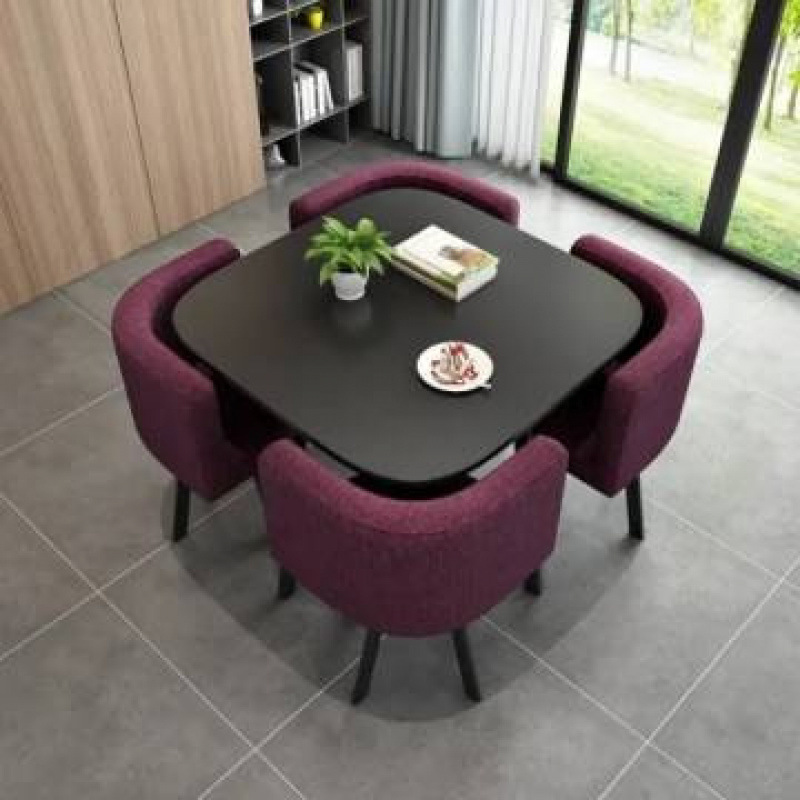 Mesa de negociación cuadrada simple, mesa de negociación, sala de estar, mesa de reunión, recepción casual, mesa redonda