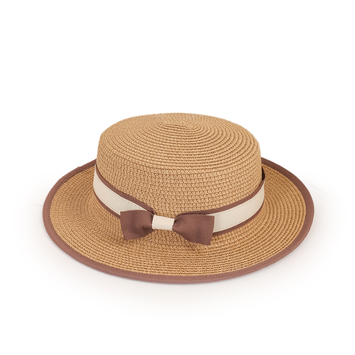 Nihaojewelry Edging Color Matching Bow Sunshade Parent-child Straw Hat Wholesale display picture 9