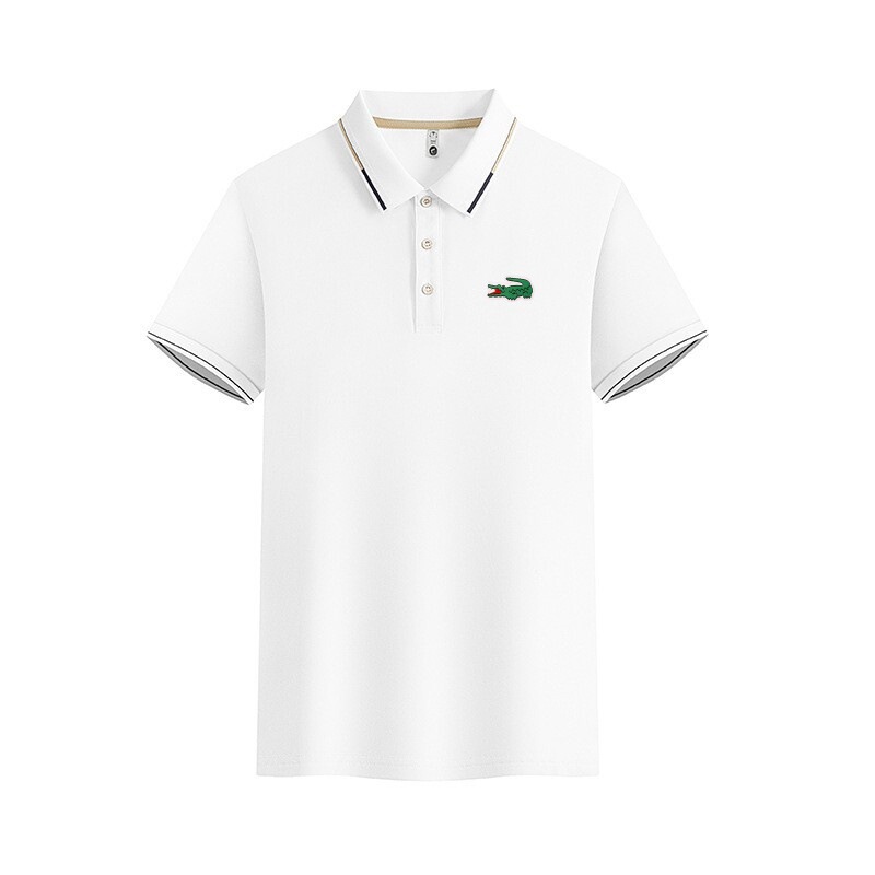 Cross-Border Amazon Summer Business Casual Men's Polo Shirt Short-Sleeved Crocodile Print Logo Comfortable and Versatile Top Cross-Border Amazon Summer Business Casual Men's Polo Shirt Short-Sleeved Crocodile Print Logo Comfortable and Versatile Top