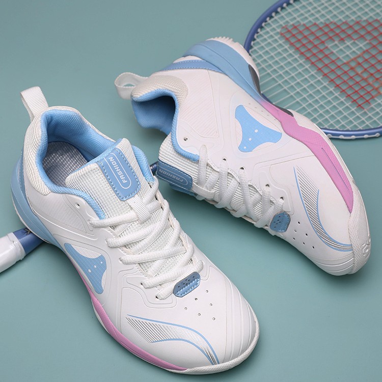 Zapatos de bádminton para mujer, zapatos deportivos antideslizantes resistentes al desgaste para pareja, superficie de malla transpirable, zapatos de entrenamiento de competición para jóvenes estudiantes, adultos