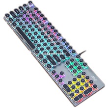 冠捷AOC GK410圆形朋克版混光青轴真机械键盘游戏电竞吃鸡CF键盘