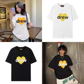 短袖T恤女2025欧美印花T恤女潮DREWHOUSETshirt潮印欧美风印花