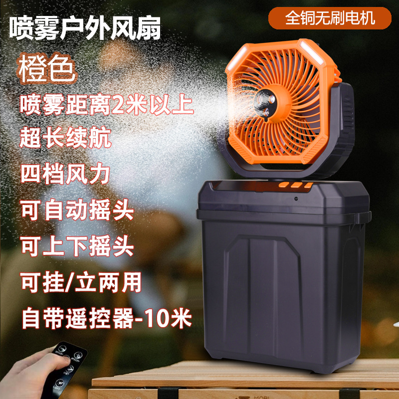 Luz de ventilador de camping al aire libre transfronterizo batería de larga duración con luz ventilador de camping escritorio de dormitorio ventilador de carga USB