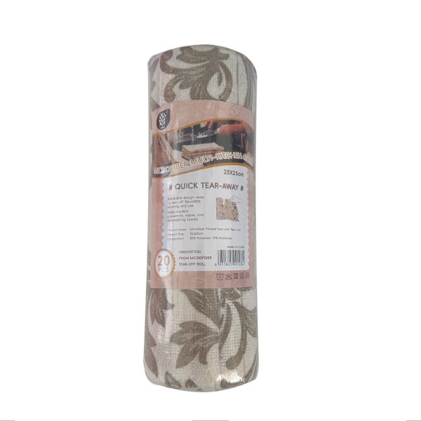 Perezoso rollo de mano rasgada toallas de cocina doméstica gruesa gruesa seca y húmeda dobles rollo de microfibra fábrica al por mayor